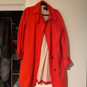 Ann Taylor Vibrant Red Trench Jacket
